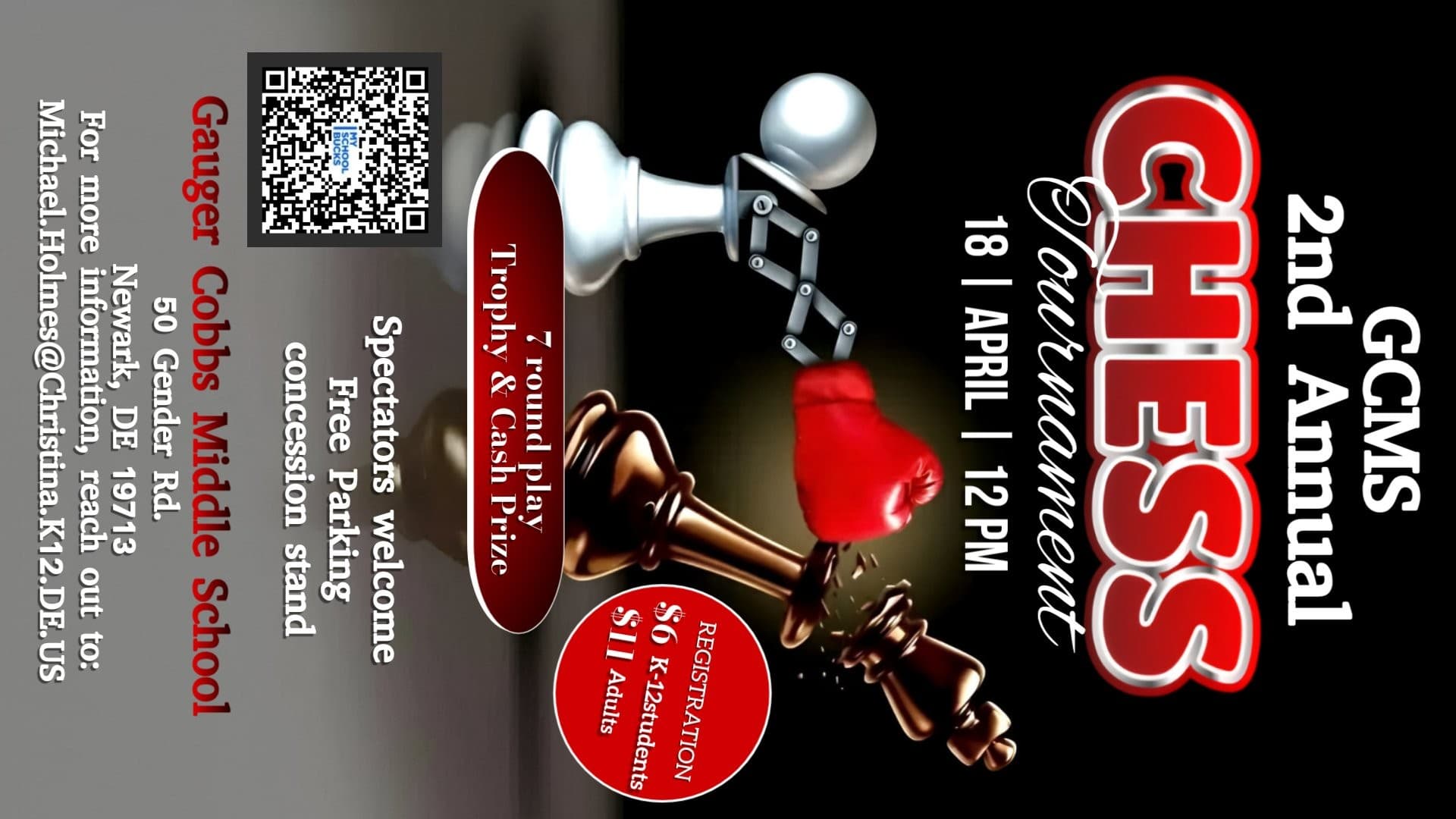 GCMS 2nd Annual Chess Tournament banner
